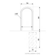 05.021 Arceau urbain Arcus - Zano - en acier inoxydable ou noir - hauteur 80 cm - stationnement pour 2 vélos_1