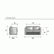 Canapé deux places SF3 - Mobel Linea - Gris anthracite_2