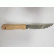 Couteau rustique multifonction - lame forgée 10 cm - manche bois 9 cm - Depypere - Réf. 444330_1