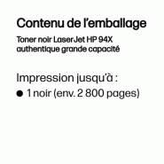 Toner noir LaserJet HP 94X authentique grande capacité_1