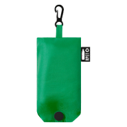 Sac shopping pliable en PET recyclé - labélisé RPET - couleur verte - 26g_1