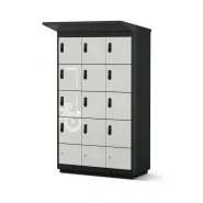 Borne de recharge pour vélos électriques - 12 compartiments avec serrure à code électronique_1