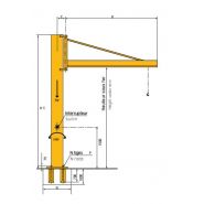 Potence à profil tubulaire - Fayat Entreprise T.P. - portée 2 à 8m - charge 125 à 1000 kg_1