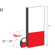 Bavette Double Lèvres - Étanchéité Parfaite pour Convoyeur - Caoutchouc/Polyuréthane - Angle 20° à 45° - Hauteur 120-200 mm - Longueur 20m_1