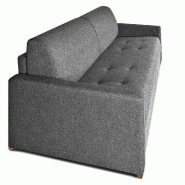 Canapé convertible express Dandy - Matelas Comfort Bultex® 140cm - Tissu gris graphite_1