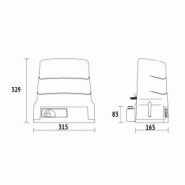 Motorisation pour portail coulissant BH30/605 Roger Technology - 24V - usage intensif - jusqu'à 600 kg_1