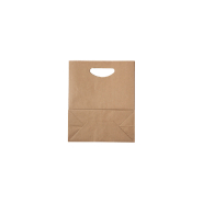 Sac en papier recyclé - avec poignées - 80 g/m² - couleur naturelle - 24 g_1