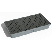 Bac de rétention PE 90 litres - Caillebotis plastique - gris_1