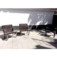 Chaise Leman UM397SE - piètement en fonte ductile, traitement Ferrus, lattes bois tropical_1