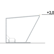 Rampe à vélos Borås réf-8012488 - Hags - 6 places - Galvanisé avec scellement béton_1