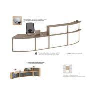 Banque d'accueil personnalisable avec éclairage LED - Gamme ÉLÉGANCE - Structure mélaminée haute qualité_1