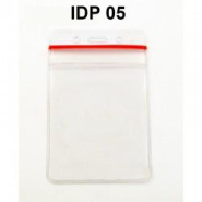 Porte-badge hermétique souple - Fermeture par glissière - Lot de 100pcs - Référence : idp05_1