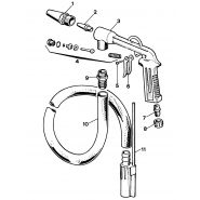 Pistolet de sablage SGT - Fratelli Ghiotto SNC - avec tuyau plongeur et buse acier trempé - consommation d'air 250-300 l/min_1