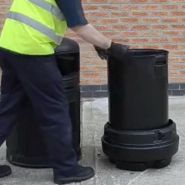 Topsy Royale - Poubelle publique Glasdon - 120 litres, Durapol, Anti-vandalisme_1