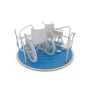 Tourniquet inclusif mer JC15D - Structure pour aire de jeux en métal, HPL et acier inoxydable_1