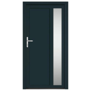 Vidaxl porte d'entrée anthracite 108x208 cm pvc 3157102_1