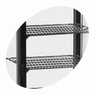 Vitrine panoramique réfrigérée positive noire 78 litres | Tefcold - UPD80-BLACK_1