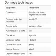 218486W - Armoire de sécurité coupe-feu G 64 avec 4 bacs-tiroirs et porte pliante - Résistance coupe-feu 90 minutes_1