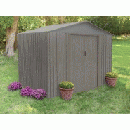 Abri jardin métal - aspect bois vieilli 86 - 4,72 m² - gris_1