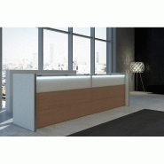 Banque d'accueil Nice 02 - Plans de travail en MDF ép. 25 mm avec revêtement polymère thermoformable_1