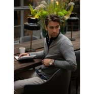 Cardigan pour hommes - Mélange gris - Phoenix Men - Nimbus_1