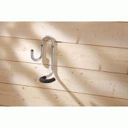 Crochet double fonction MOTTEZ - acier noir - charge max 50 kg - h.30 x l.22.5 x p.21 cm_1