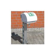 Douche d’urgence résistante au gel - PremiumLine chauffée - B-SAFETY - inox - profondeur 600 mm_1
