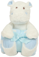 Peluche hippopotame avec couverture en velours à pois - Réf: MM606 - Marque Mumbles_1