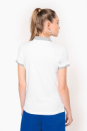 Polo piqué bicolore femme - Kariban - Réf: K259 - 100% coton piqué pré-rétréci - 180 g/m²_1