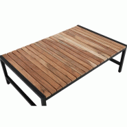 Table basse en acier et acacia Bolero 1 200x800mm_1