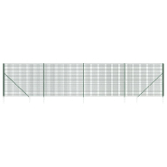 Vidaxl clôture en treillis métallique et piquet d'ancrage vert 1,4x10m 154099_1