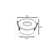 Anneau d'encastrement rond IP65 étanche - Aluminium laqué - Réf ANOIP65_1