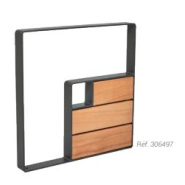 Appui vélos KUB - Jesignale - Structure acier ou acier et bois exotique - Hauteur 750 mm_1