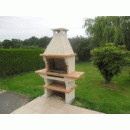 Barbecues professionnels en briques - L145xH220xP59cm - AV1010F - grilloir inox et cuisson au charbon ou bois_1