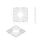 Grille d'arbre carrée en acier épais - Line 3 - The Italian Lab - Découpe laser et dimensions variées_1