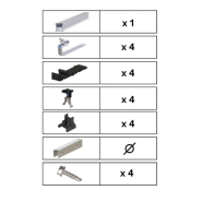 Kit de Fixation 1 panneau solaire pour toit en ardoises - Orientation Portrait - SOLUSUN_1
