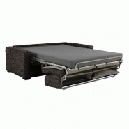 Canapé-lit 2-3 places Dreamer - Convertible express 120 cm - Matelas 16 cm - Tissu tweed taupe_1