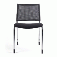 Chaise empilable sur patins ou roulettes So Trévise - Z20, Patins, Tissu_1