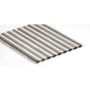 Tapis d'accueil ROMAT REVERSE 12 mm - bandes caoutchouc polyamide - aluminium recyclé_1