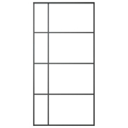 Vidaxl porte coulissante verre esg dépoli aluminium 102,5x205 cm noir 151687_1