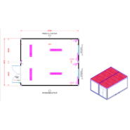 Bâtiment modulaire à structure galvanisée juxtaposable, superposable R+2 - BTS OSR 30 salle double 30m²_1