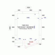 Chambre froide positive/négative 1500x1800x2200 - 120mm Pro Line Combisteel_1