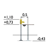Jeux sable et eau - Fondation à enterrer avec gouttière jaune - Hags - Réf 8013090_1