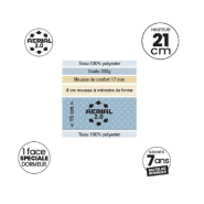 Ensemble Dunlopillo EUGEN 90x190 cm - Matelas mémoire de forme 21 cm, sommier déco et pieds gris_1