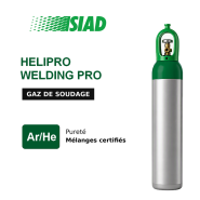 Helipro SIAD - Mélanges AR/HE pour MIG/TIG Aluminium - Soudage Alliages Légers - bouteilles B50, B20 et B10