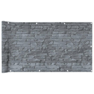 Vidaxl écran d'intimité de jardin aspect pierre de rebord gris pvc 4005415_1