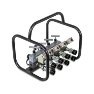 AMGC42, Double effet, Manifold 4 voies complet avec manomètres_1