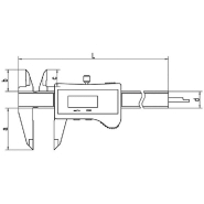 Pied à coulisse digital solaire 150 mm - double becs croisés - lecture 0,01 mm - livré en coffret_1