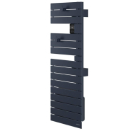 Sèche-serviettes connecté Nefertiti étroit mât droite 600W bleu profond - Atlantic - 850623_1