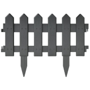 Vidaxl bordures de pelouse 25 pcs anthracite 10 m pp 314683_1